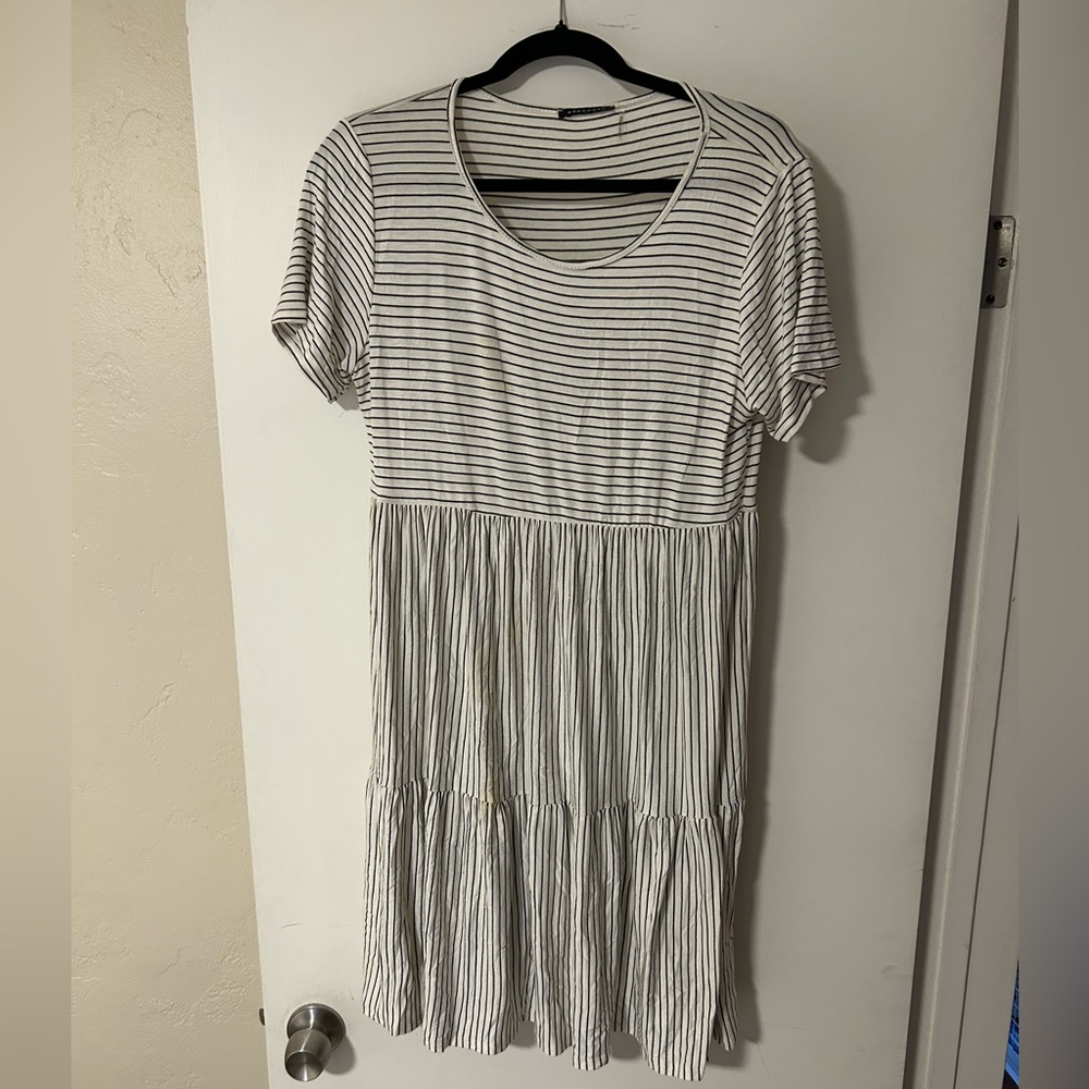 Staccato stitch fix striped tiered tshirt dress. Size medium.